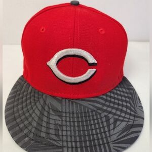 Cincinnati Reds New Era Red Home Authentic Collection 59FIFTY Hat Size 7 1/8